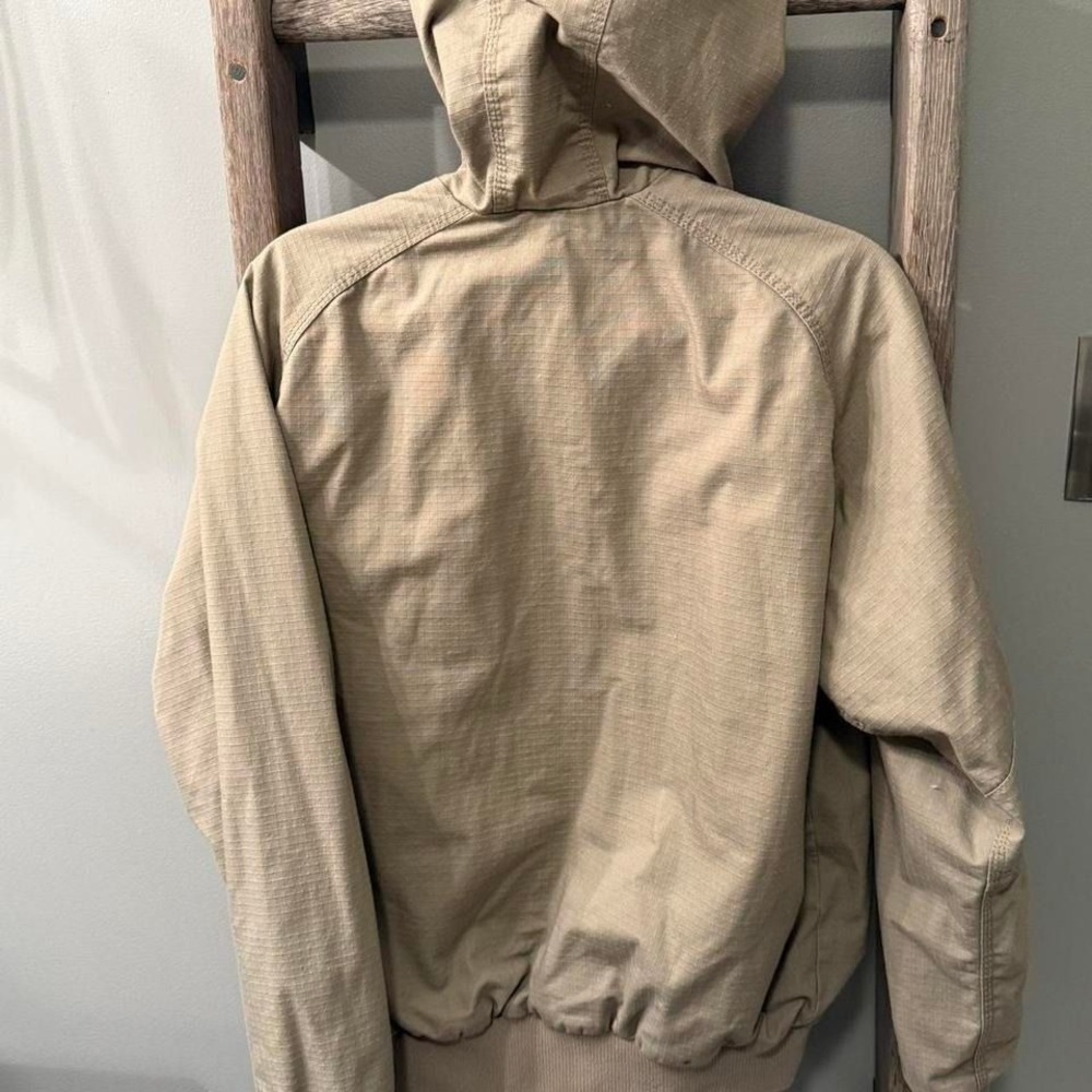 Wrangler men's tan zip up jacket with hood Size M - Picture 5 of 5
